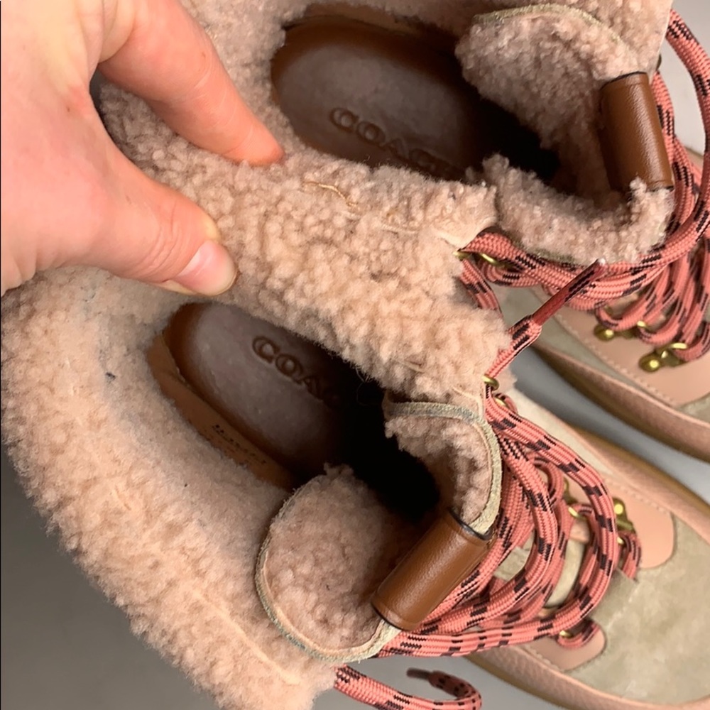 Coach Tyler Shearling Fold over Platform Boot 7 - Picture 10 of 14